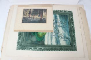 20TH CENTURY PRINTS Collection of ten including ROBERT TAVERNER 'Flint Barn (No2)' artists proof, 51