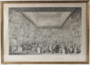 P A MARTINI AFTER H RAMBERG 'The Exhibition of the Royal Academy, 1787' engraving. published by A