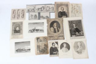 OLD MASTER ENGRAVINGS small collection of mostly portraits unframed 27 x 21cm and smaller (qty)