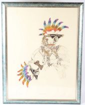 BRITISH SCHOOL (CONTEMPORY) 'Parrot Fashion' colour print 5/9 inscribed in pencil and signed with