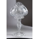 A GOOD CUT GLASS MUSHROOM LAMP