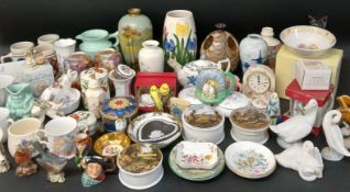 Selection of decorative ceramics including Lladro & Nao animal figurines etc.