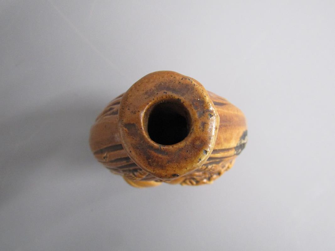 Doulton & Watts, Lambeth pottery, London Mr & Mrs Caudle stoneware bottle 'No! Mr Caudle I shall not - Image 7 of 10