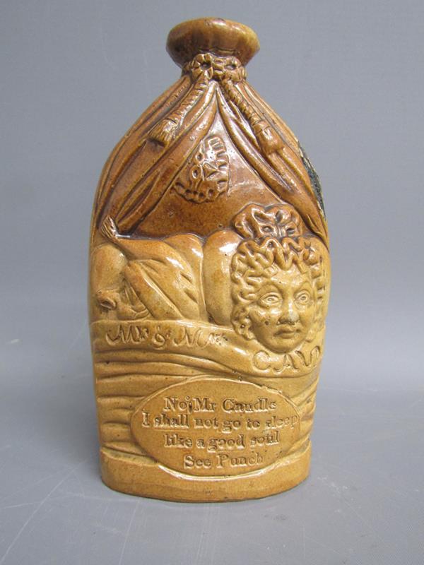 Doulton & Watts, Lambeth pottery, London Mr & Mrs Caudle stoneware bottle 'No! Mr Caudle I shall not - Image 2 of 10