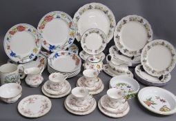 Royal Doulton Ravenna plates & gravy boat, Wood & Sons Alpine Meadow plates and bowls, Paragon