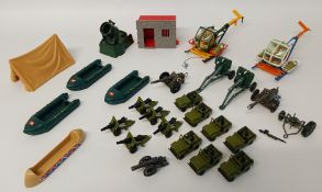 Selection of Matchbox Field Guns, US Mail Trucks, Britains Field Guns, Britains Rescue