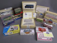 Die cast buses - Corgi 35002 London transport, Shearings, Superliner, Aec bud & Bedford OB coach,