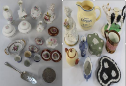 Assorted ceramics and glass including blue & white, large bowls and plates, glass vases and punch