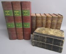 Books includes - 3 Volumes 'The History of France' by Thomas Wright - Ward and Lock 'Family
