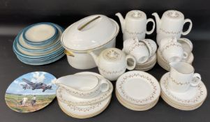 Royal Worcester Verona pattern part tea & dinner service with 2 coffee pots, Royal Worcester tureen,