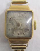 Futura 18ct gold ladies watch with 9ct gold bracelet - weight without workings 6.7g