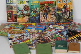 Various annuals including Beano, Lion, Eagle, Roy of the Rovers, Hurricane, Comics, Books on Insects