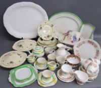 Ceramic tableware includes meat plates, Colclough, Hampton tureens, Royal Staffordshire plates and