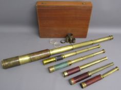 6 telescopes some needing attention includes - Northern Hull - Tasco - one with plaited fibre