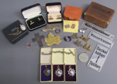 Silver watch chain each link marked 0.7ozt - L Simpson silver pendants for North London Cycling Club