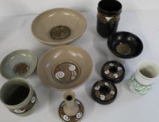 Selection of Poole pottery including Olympus and Flare design