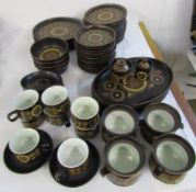 Denby Arabesque plates, bowls, cups and saucers etc