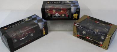 Pair of Classico Collezione diecast models - 1/18 scale - 1958 Ferrari 250 Testa Rossa (with fuel