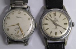 Roamer Rotopower automatic Brevete & Certina automatic gents wristwatches - both tick with movement