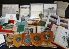Large collection of Royal Navy memorabilia mainly aircraft carrier HMS Illustrious including