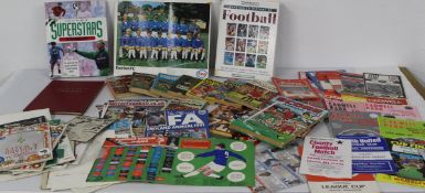 Selection of football books, football programs including a 1906 edition of The Villa News and