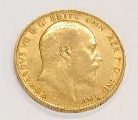 Edward VII gold full sovereign 1906