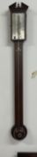 Early 19th century stick barometer by A Gatty & Co. Reading with broken arch pediment Ht 97cm