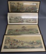 4 framed plates 'Fox Hunting' published by R.Ackermann, 191 Regent Street - printed by Dean
