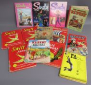 The Monster Rupert book with cut outs, Rupert books, The FA book for boys No12, Beano Book 1956,