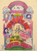 Led Zeppelin ticket poster  - Buffalo Concert Presentations presents Electric Magic featuring Led