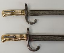 Two French Chassepot bayonets c. 1880
