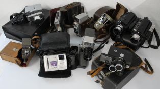Assorted Cine cameras, to include 2 x Bell & Howell Focusmatic Autoload, Jeloc Reflex 77, Yashica
