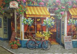 Framed Shvaiko 'Devonshire Arms' limited edition 59/230 hand finished giclee print - approx. 93cm