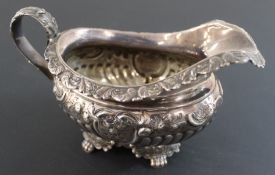 George III silver milk jug, London 1818, 6.82 ozt