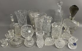 Quantity of glass including a large scent bottle (chip to rim)