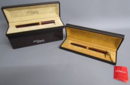 St Dupont Laque de chine roller ball pen and pencil - roller ball number J1UK89 & pencil C2LG46