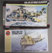 Airfix Mi-24 HIND A/D & Monogram MIL Mi-24 HIND Gunship models