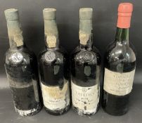 3 bottles of Taylor's 1975 Vintage Port & a bottle of Sandeman 1970 (bottled 1972) Vintage Port