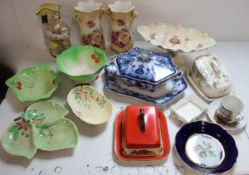 Selection of ceramics including 2 Carlton Ware dishes, Stafford hunting scene dish, cup and