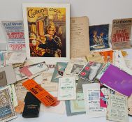 Large selection of ephemera including Upper Crust Tobacco labels, Rowntrees Coronation gift book,