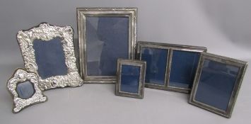 6 silver picture frames includes London, David Richards & Sons, Keyford frames, Sheffield Francis