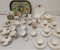 Selection of commemorative tea ware including Ringtons Royal Souvenir casket, Edward VII 1902