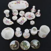 Selection of Royal Crown Derby - Derby Posies and Aynsley Cottage plus 3 small Coalport dishes