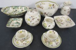 Selection of Masons ceramics including Formosa and Chartreuse