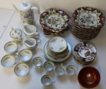 Mixed selection of ceramics including 12 Masons Ironstone plates and 4 shaped bowls, selection of