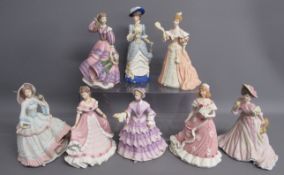 8 Wedgwood figurines - Spink The Royal Flower Show 1754/10,000, The Silver Jubilee 479/10,000, The