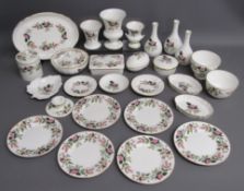 Wedgwood Hathaway Rose collection - includes bud vases, trinket pots, ashtrays, dishes, plates,