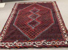 Thick 100% wool pile hand woven Persian tribal carpet 270cm x 190cm