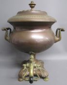Large copper and brass samovar - approx. 43cm tall