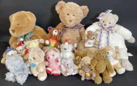 Collection of 20th century teddy bears, mainly miniatures